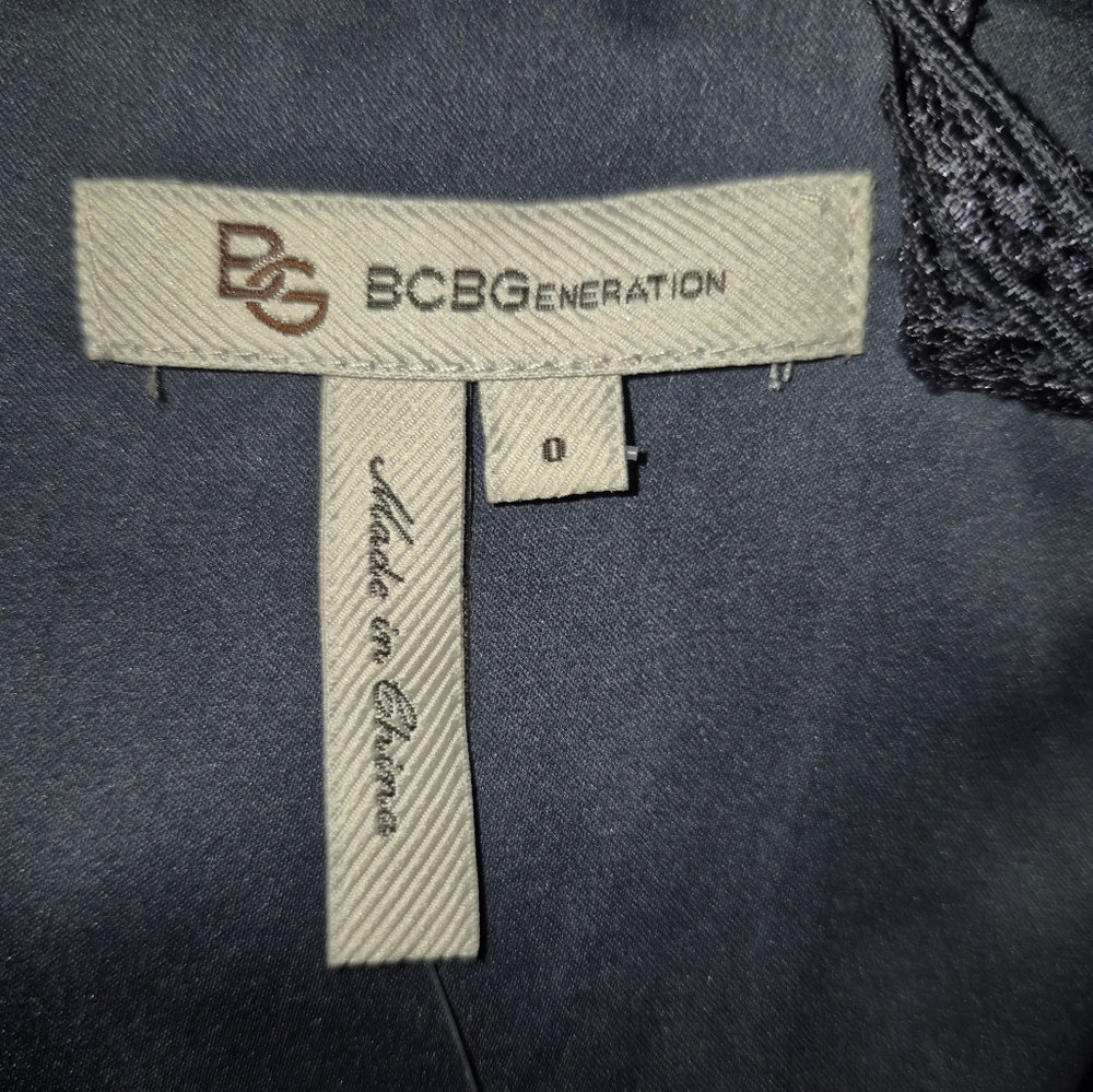 Bcbgeneration Navy Ruffled Strapless Maxi Dress S… - image 7